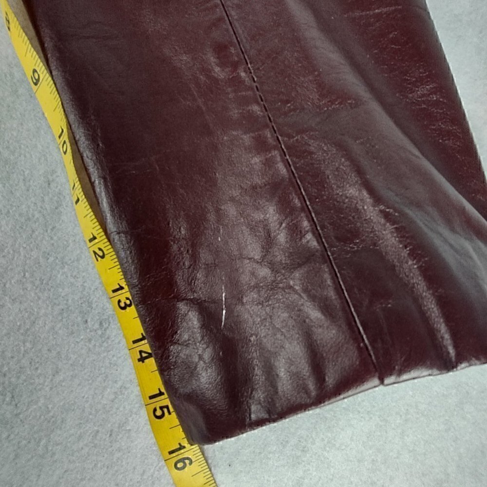 General Leather Women's Two Button Chocolate Leather Coat Jacket Size 24.5 - Picture 10 of 13